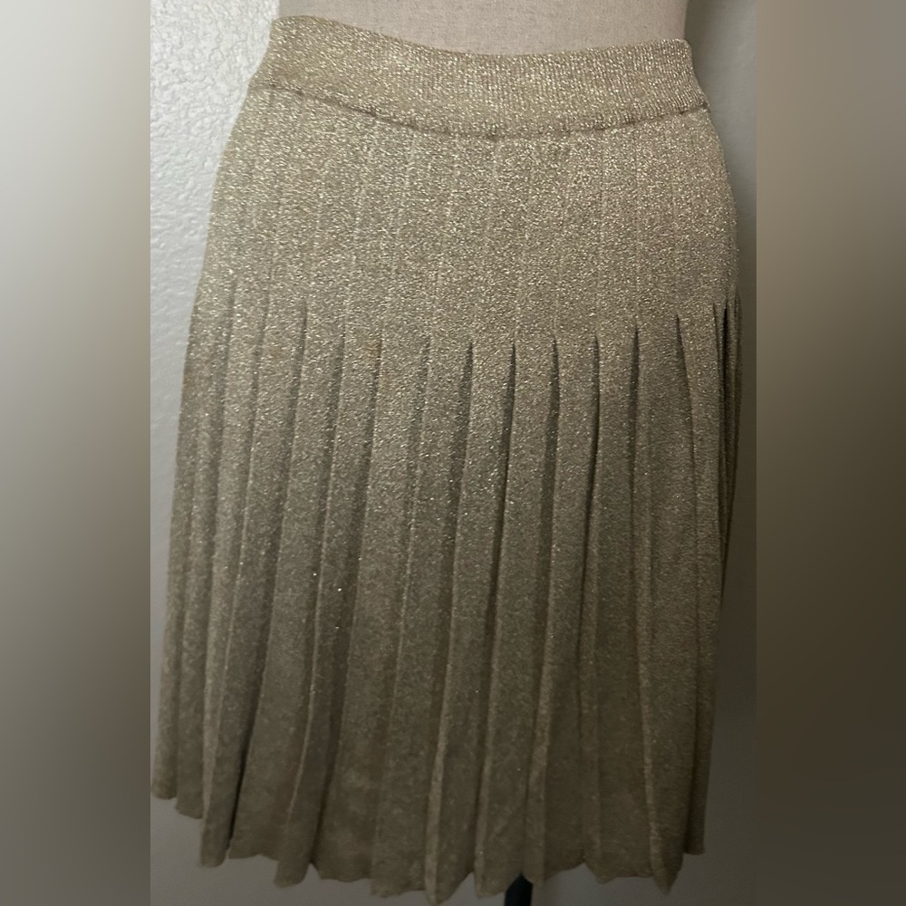 Suzelle Shimmering Gold Knit Top